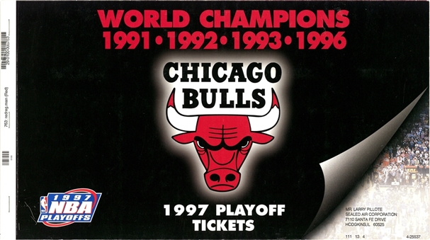 1997 Chicago Bulls Complete Playoff Ticket Book 